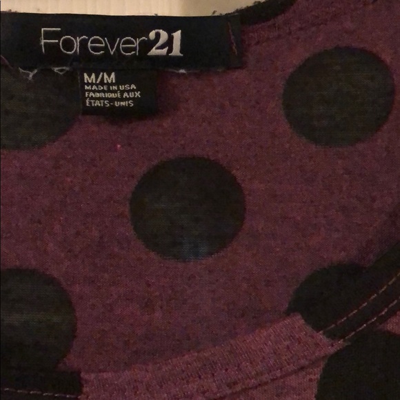 Forever 21 purple and black polka dot tank - Picture 3 of 3